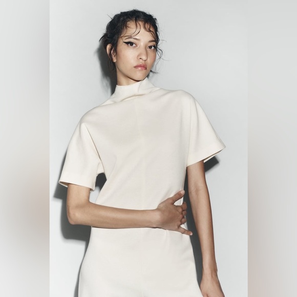 ZARA SHORT SLEEVE JUMPSUIT ZW COLLECTION - Picture 5 of 13